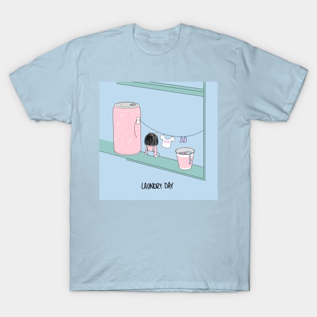 Tiny Demon Laundry Day T-Shirt by colorful-kitten